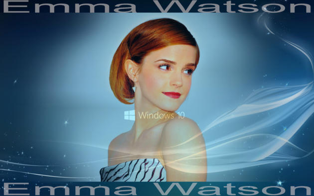 emma watson, celebs, windows10, blue