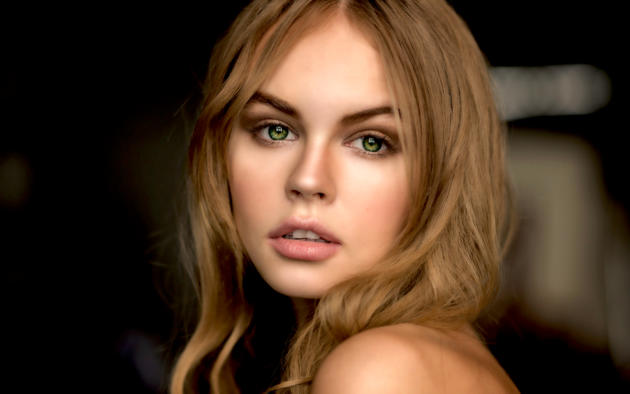 anastasia scheglova, model, pretty, babe, green eyes, russian, sensual lips, face, portrait