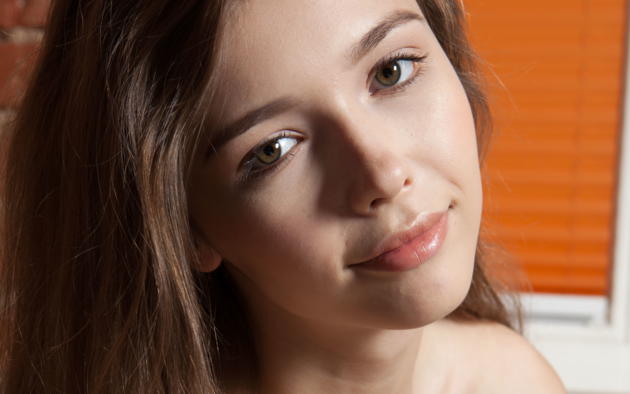 mila azul, face, brunette, lips, smile