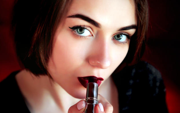 alice shea, akari y, kateryna g, natalie d, katy g, model, pretty, dark hair, sensual lips, lipstick, face, oral fixation