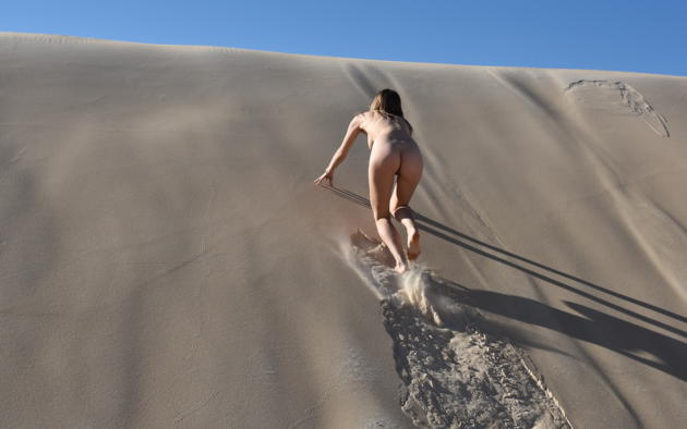 maxa, saloma, desert, nude, sand, ass