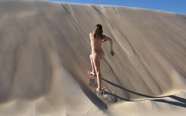 maxa, saloma, desert, nude, sand, ass