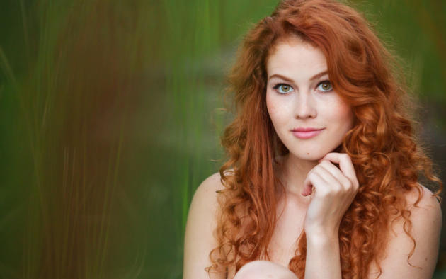 adel c, face, sexy, 4k, redhead, smile, heidi romanova, vanessa, heidi r