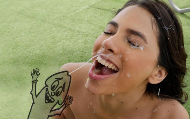 baby nicols, cumshot, facial, smile, open mouth, cum on face, cum in mouth, charming, brunette, cute, whore, photoshopped, cartoon, penis, censored, funny, silly, laughing, smiling