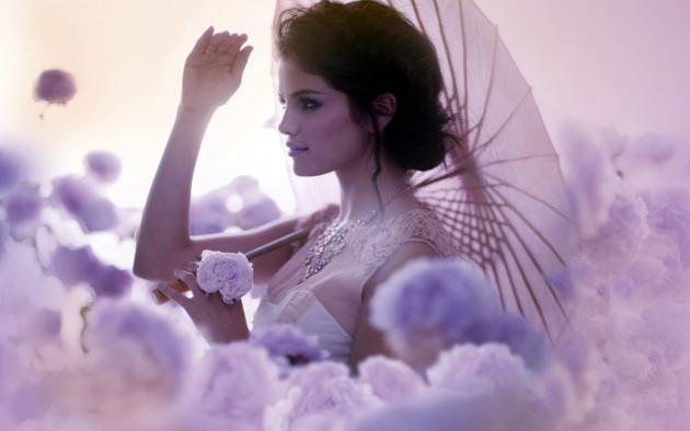 dream, beautiful, sexy, selena gomez, actress, flowers, umbrella