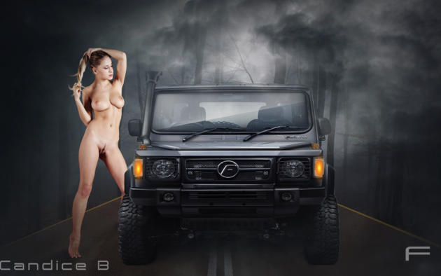 candice b, girls, pussy, brunette, tits, boobs, nipples, trimmed, nude, legs, sexy, jeep, truck, road, standing