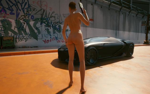 cyberpunk, 2077, cyberpunk 2077, nude, car, photomode