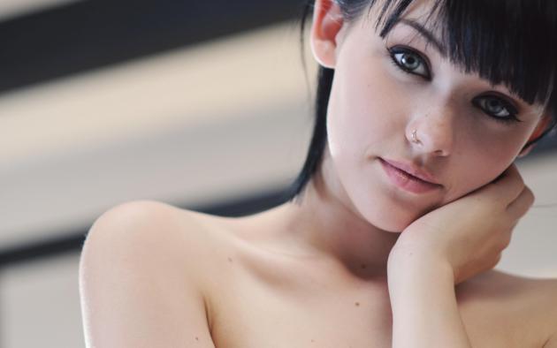 mel, suicide girls, black hair, smile, close up, face, beautiful face, pretty, blue eyes, melissa clarke, mellisa clarke