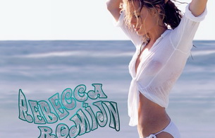 rebecca romijn, actress, bikini, wet, sea, beach