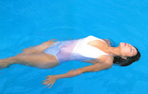 brunette, asian, sexy, pool, swimsuit