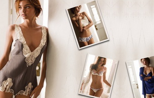 miranda kerr, model, lingerie, blonde, collage