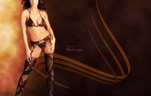 karen mcdougal, actress, model, brunette, lingerie