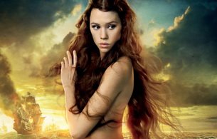 fantasy, ship, astrid berges-frisbey, mermaid, pirates of the caribbean