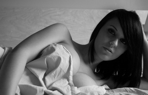 bryci, model, boobs, bed, bryci model