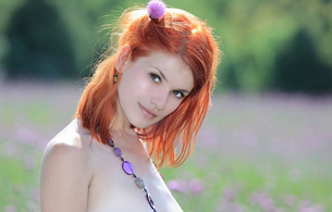 violla a, beautiful, sexy, cute, red hair, model, metart, redhead