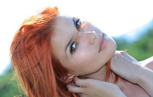 violla a, beautiful, sexy, cute, red hair, model, metart