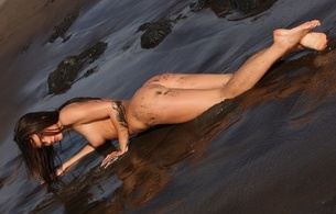 caprice, sexy, girl, sweet, cute, nude, naked, ass, butt, beautiful female legs, hips, boobs, tits, bust, breasts, long hair, little caprice, caprice a, wet