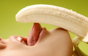 sexy, banana, lips, girl, cute, fruits, tongue, mouth, juicy