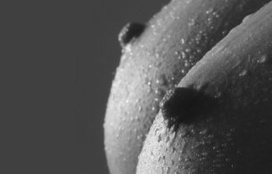 boobs, nipples, big tits, close-up, black and white