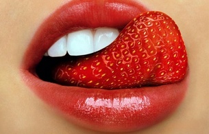 strawberry, lips, red lips, sexy lips, strawberry lips, strawberry tongue
