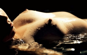 damon loble, nude, water, tits, wet, nipples