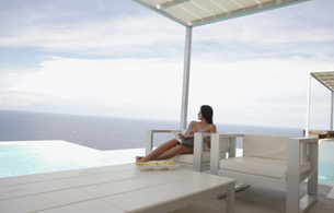 addison, brunette, pool, bikini