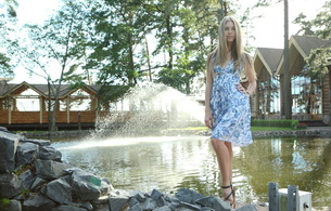 katherine a, dress, legs, high heels, anjelica, water, outdoor, hi-q, krystal boyd