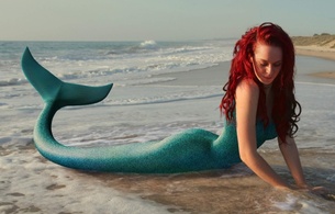 girls, lingerie, mermaid, jessica, redhead, widescreen cut