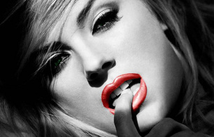 girl, red, lips, eyes, face, beauty, skinny, delicious, sexy