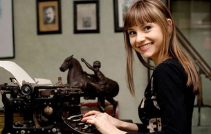 petite, cute, model, blonde, long hair, skinny, delicious, sexy, smile, beautiful, typewriter, anya, irina buromskih, non nude