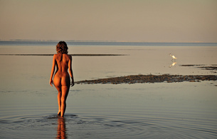 marrilyn winters, blonde, big boobs, beach, sunset