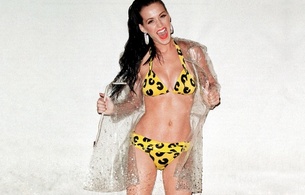 katy perry, american, singer, celebrity, songwriter, brunette, curvy, sexy babe, long hair, posing, smile, clear, plastic, jacket, yellow, latex, lingerie, bikini, sexy, cameltoe, decollete, katy, erotic, lingerie series, real celebs wall