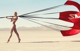 courtney force, blonde, nude, parachute, desert, sand, dragracer, daughter