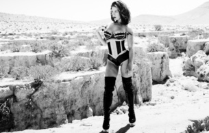 ella kros, brunette, israeli, domina, mistress, slim, busty, milf, sexy babe, long hair, posing, outdoor, tight clothes, latex, lingerie, bra, panty, underbust corset, erotic, crotch boots, black and white, b&w, fetish babe, ella, babes in boots