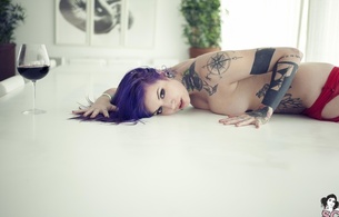 katherine, tattoo, legs, face, hair, color, nude, sexy, naked, cute, beauty, hot, body, piercing, suicide girl, rebecca crow, katherine suicide, suicide girls, hi-q