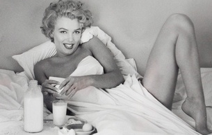 norma jean baker, aka, marilyn monroe, blonde, playmate, celebrity, hollywood, glamour, actress, diva, singer, sex symbol, sexy babe, curves, vintage, black and white, erotic, breakfast, real celebs wall