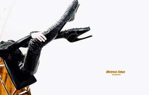 mistress tokyo, redhead, australian, real life, mistress, domina, sexy babe, short hair, posing, laying, black, ballet boots, shiny, rubber, fetish, latex, catsuit, erotic, minimalist wall, pvc, crotch boots, fetish babe, own cut, hot, babes in boots, widescreen cut