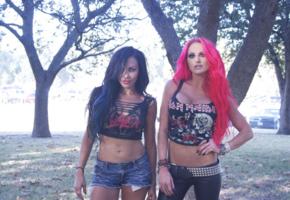butcher babies, carla harvey, heidi shepherd, lingerie series, 2 babes, sexy dressed, alternative, sexy babe, long hair, hot body, low quality, nope thats