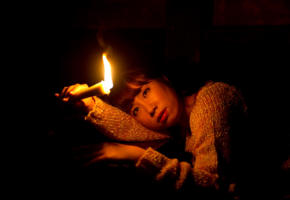 sakura ooba, candle, darkness, eyes, loneliness, heat, asian