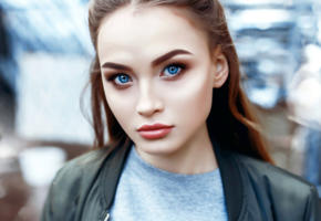 anastasia lis, model, pretty, brunette, blue eyes, russian, sensual lips, beautiful, face, 4k, uhd