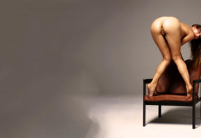 dominika c, ass, legs, chair, labia, brunette