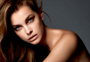 barbara palvin, top model, blue eyes, sensual lips, face, vogue, 4k, portrait