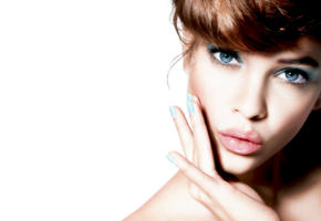 barbara palvin, model, pretty, babe, blue eyes, sensual lips, hungarian, magyar, top model, juicy lips, polished nails, face