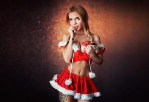 suicide girls, redhead, tattoo, christmas, tits, skirt, sexy, braids, non nude