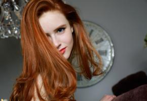 bella milano, elizaveta shahmametova, elizaveta prohorenko, redhead, pretty, model, face, long hair