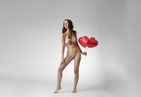 jessica albanka, alisa amore, brunette, big tits, alisa i, alisa, necklace, balloons, boobs, nude, shaved pussy, pussy, smile