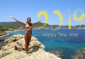 katya clover, clover, mango, caramel, mango a, brunette, beach, naked, tanned, boobs, tits, nipples, shaved pussy, happy new year, hi-q, new year, 2019
