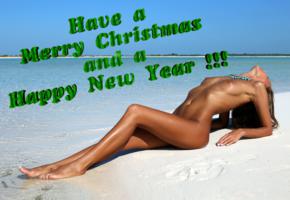 katya clover, clover, mango, caramel, mango a, brunette, beach, tanned, naked, boobs, tits, nipples, holidays, christmas, new year, hi-q, sea