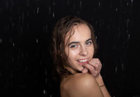 gracie, sexy, brunette, water, wet, smile