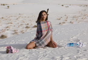 alejandra cobos, white sands, dune, sand, smile